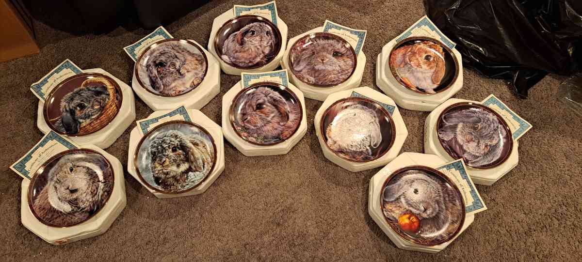 Bradford Exchange bunny tales limited edition plates