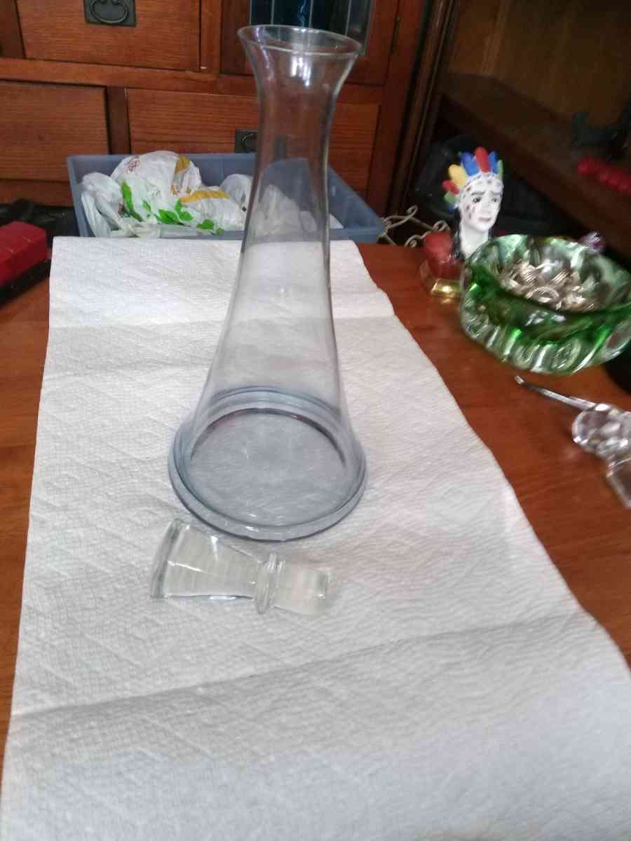 Mid Century light blue Decanter