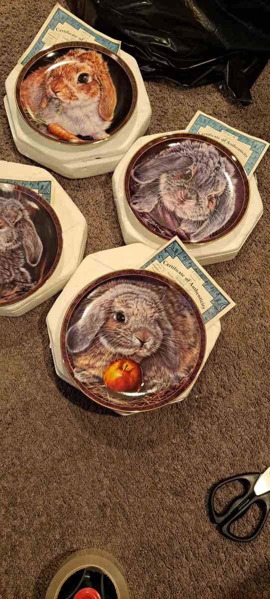 Bradford Exchange bunny tales limited edition plates