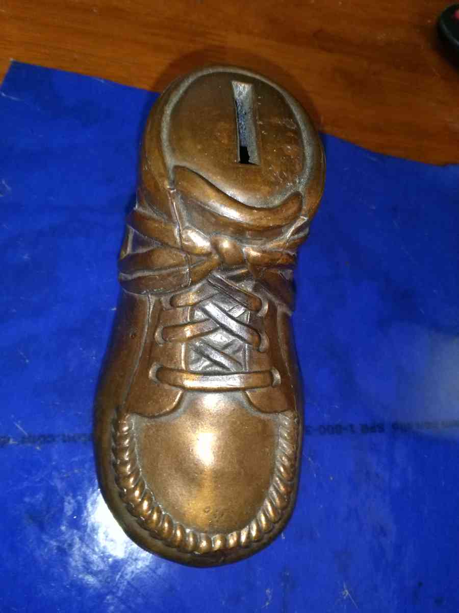 Bronzed Baby Shoe Bank
