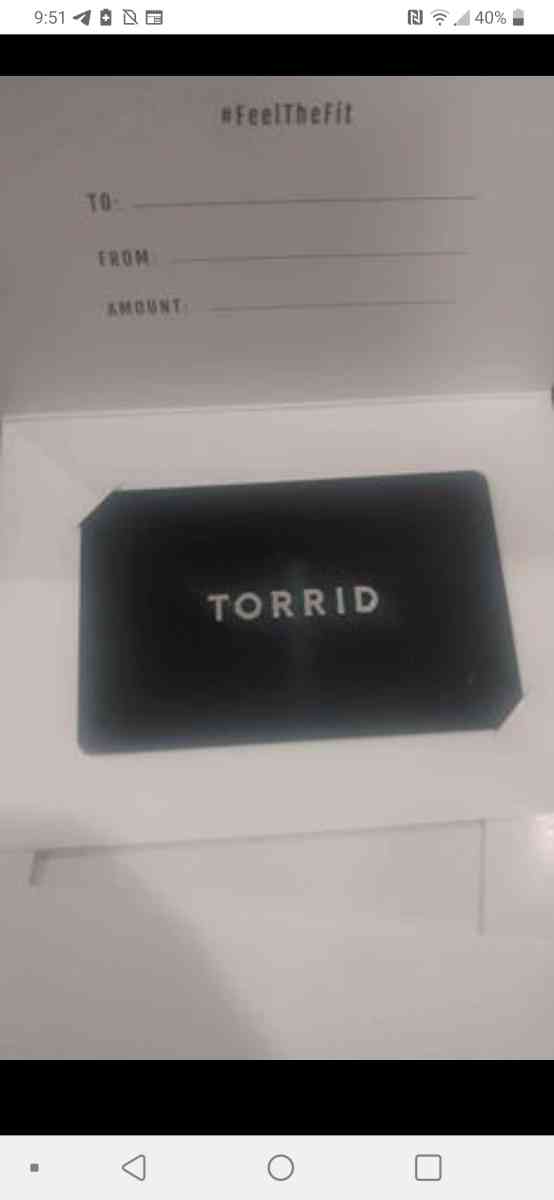 Torrid gift card 400 dollars