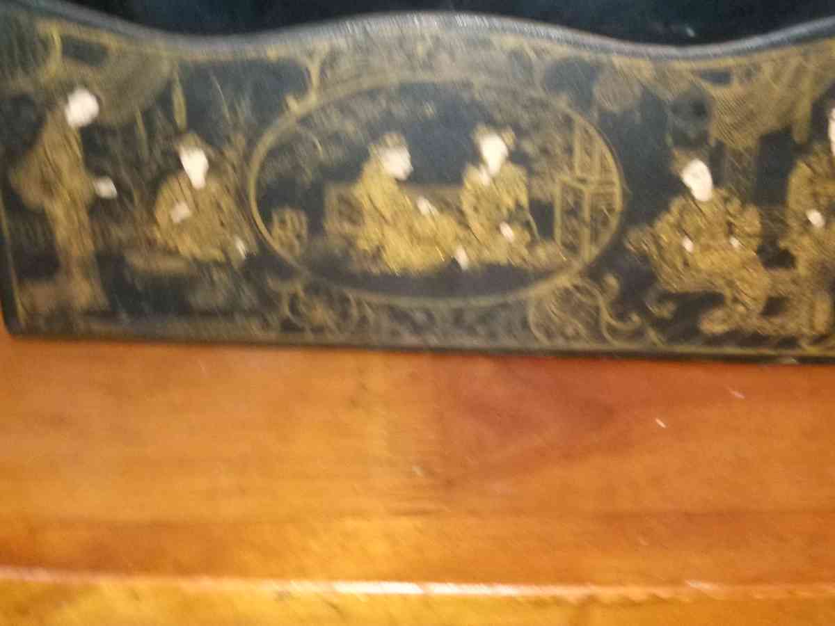 Early 1900s English Lacquer Letter Holder