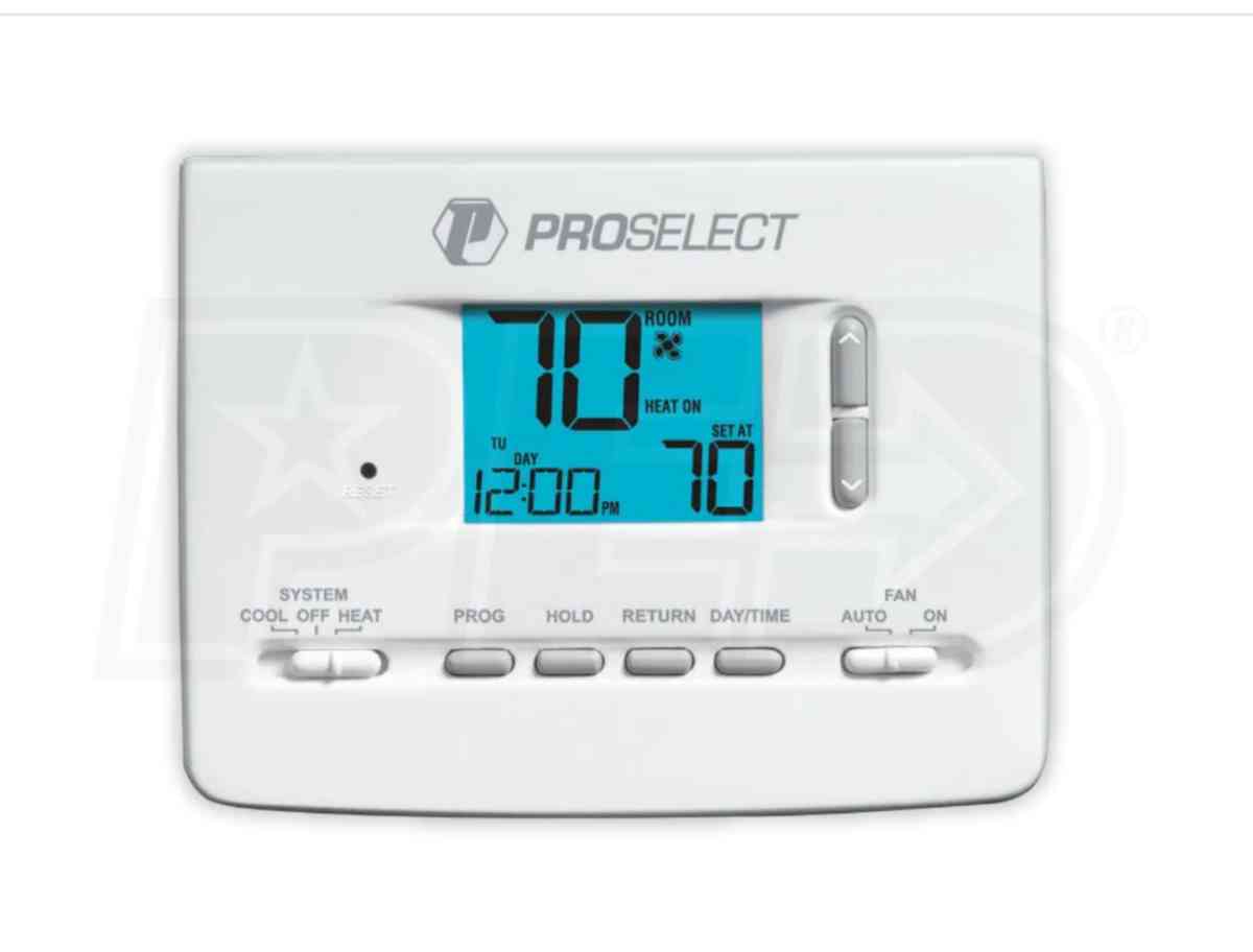 Proselect programmable thermostat 1 heat 1cool