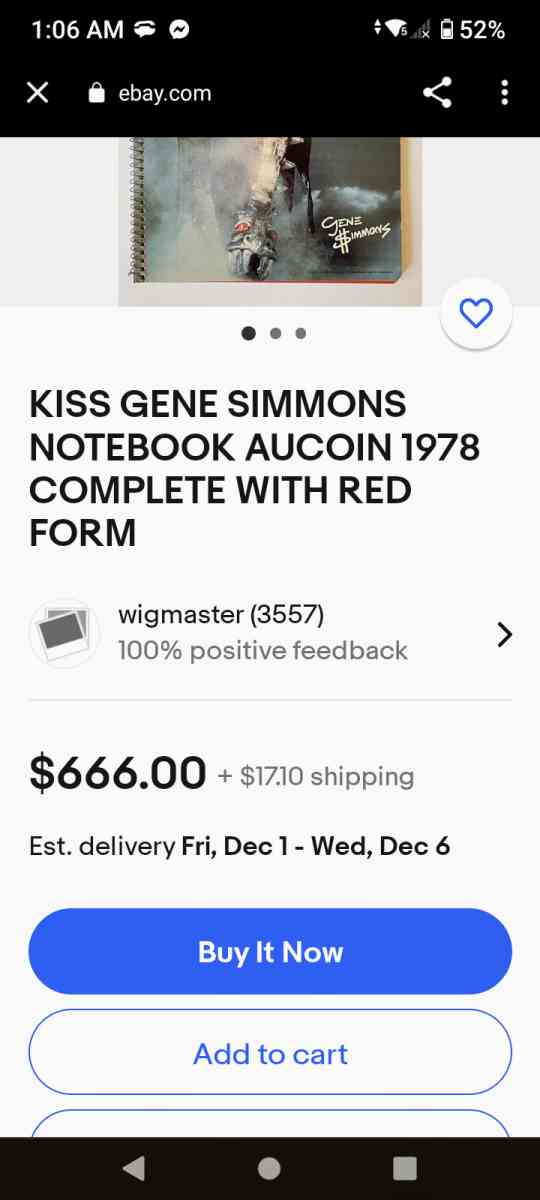 1978 Vintage KISS Notebook WRed form