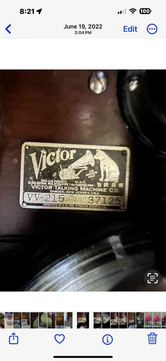 1914 RCA record player vintage