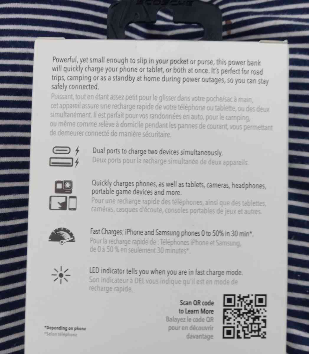 Compact 10K mAh DualPort Power Bank