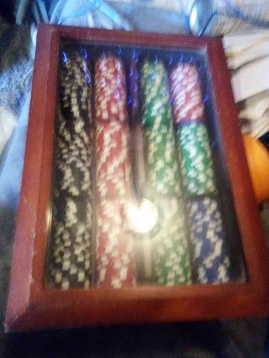 poker chip and card case
