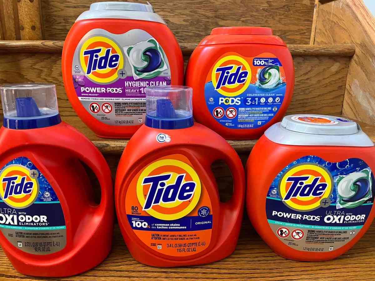 tide bottles and pods