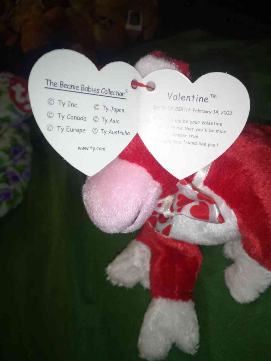 2003 Ty beanie babies 10 yrs valentine mint selling collecti