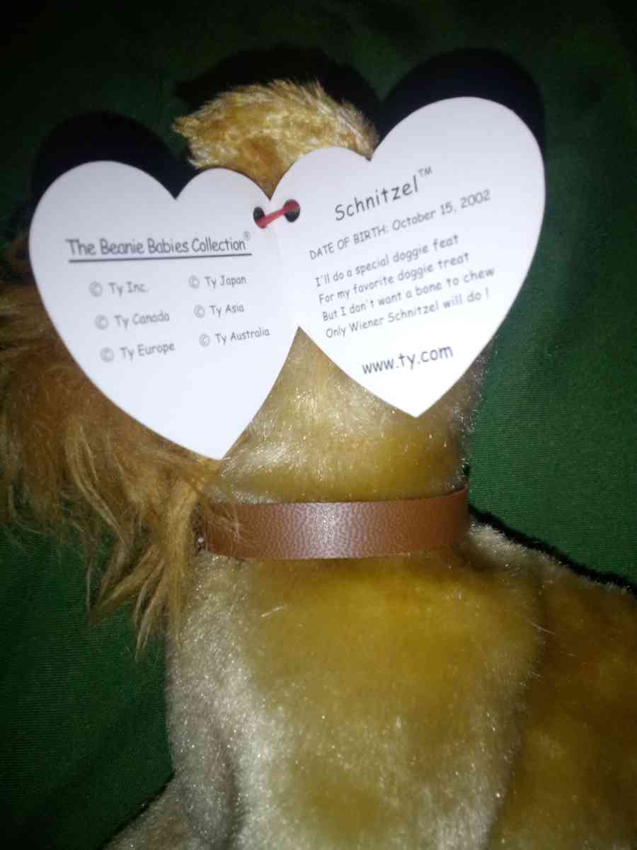 2002 Ty beanie babies 10 yrs Schnitzel mint selling collecti