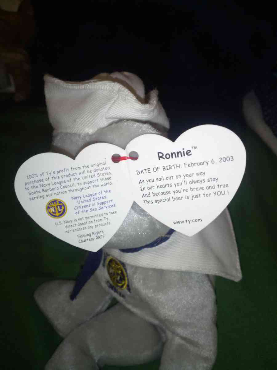 2003 Ty beanie babies 10 years Ronald Reagan mint selling co