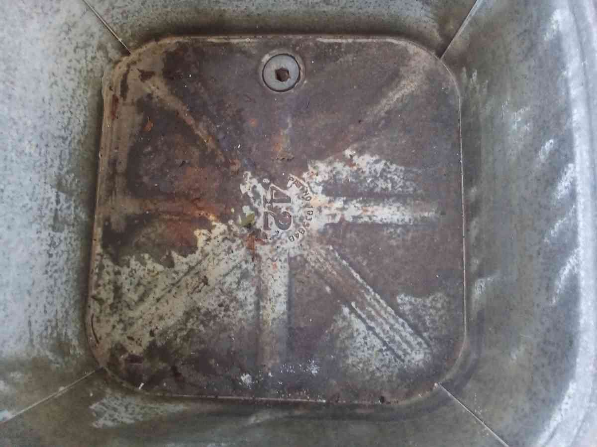 Vintage Wheeling Galvanized Double Wash Tub Stand