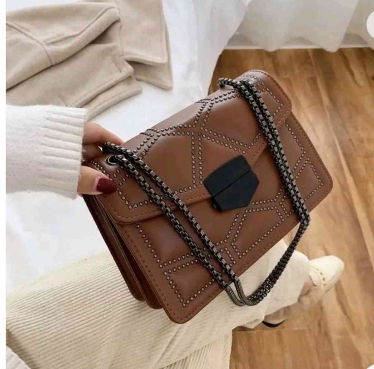 Lady chain PU leather handshoulder bags