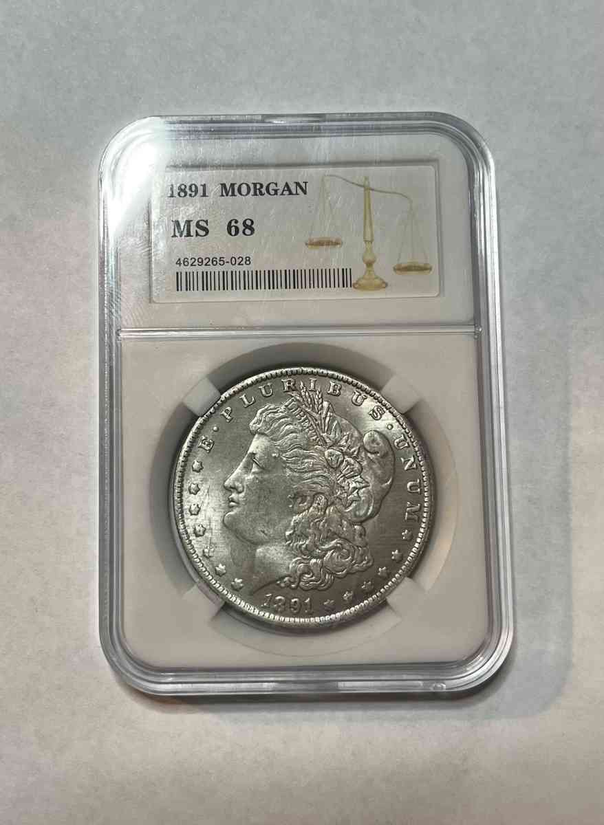 US 1891 Morgan Silvery Coin Collectors Memorial Imitation