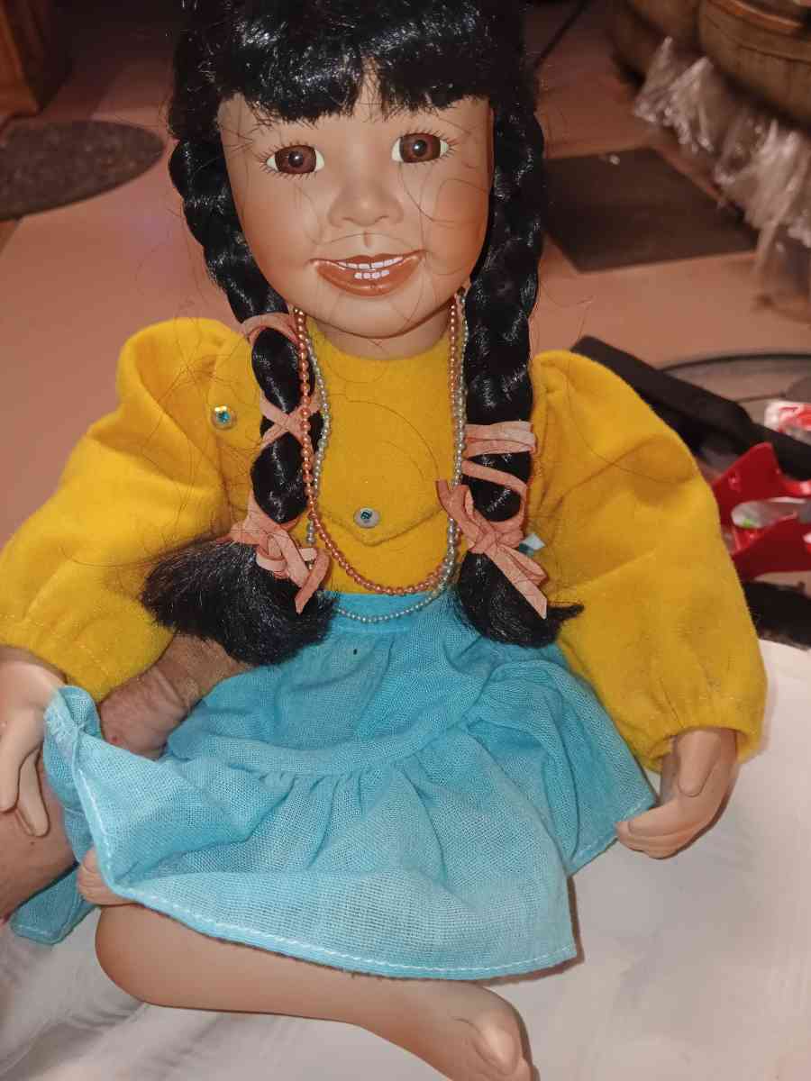 Ashton Drake porcelain native flower girl