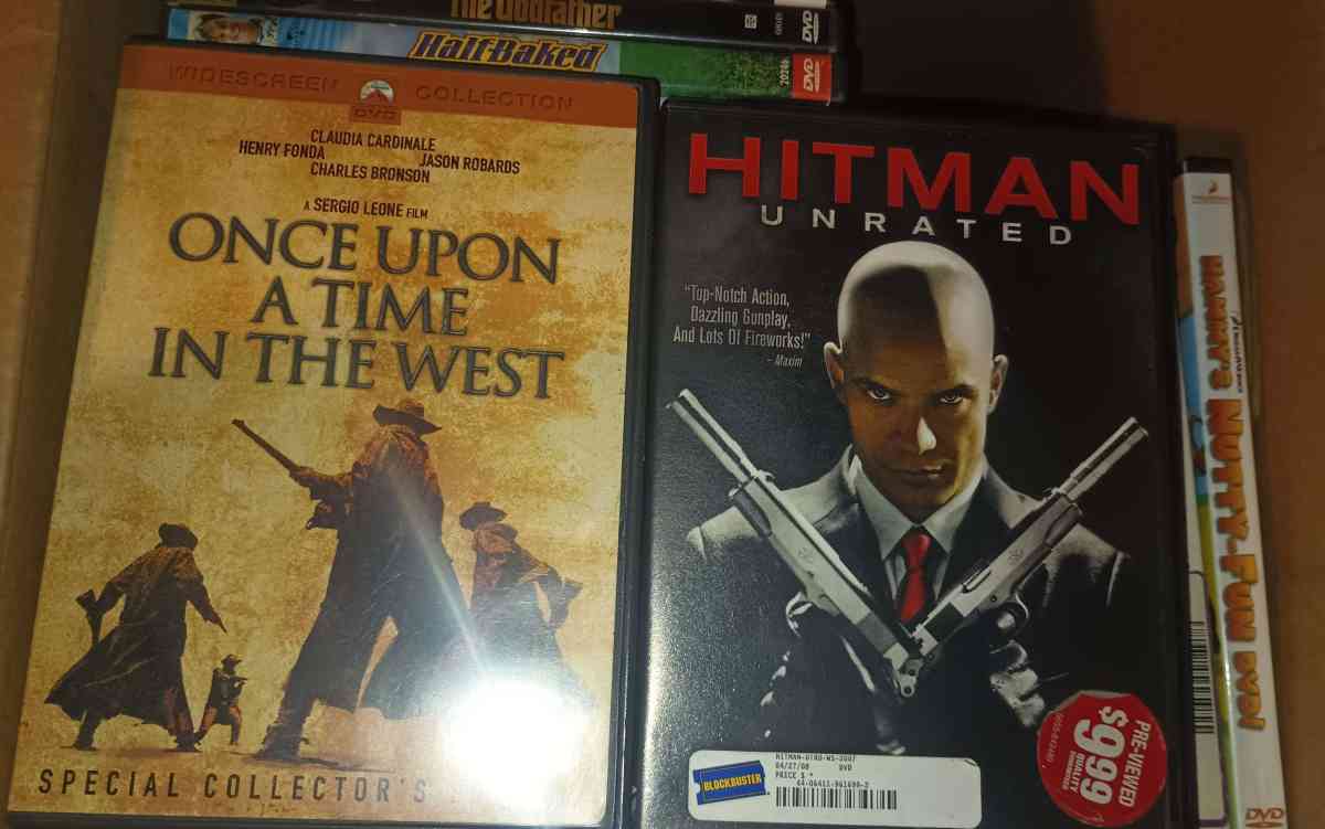 Box full of DVD movies