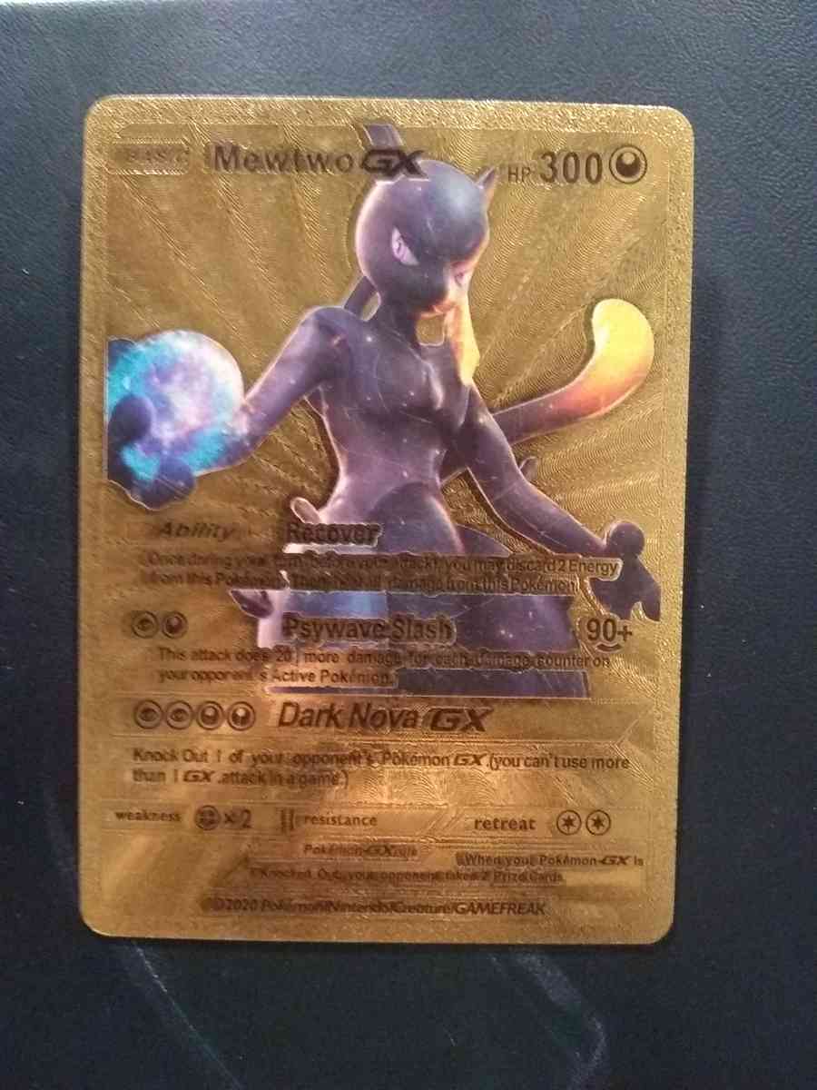 2020 Pokmon Mewtwo GX hp 300 Gold Card RARE