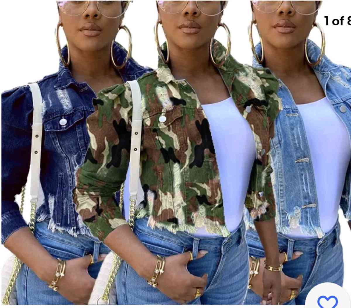 Womens cropped denim jackets
