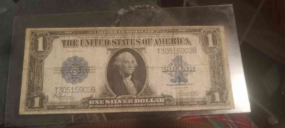 1923 silver certificate dollar bill