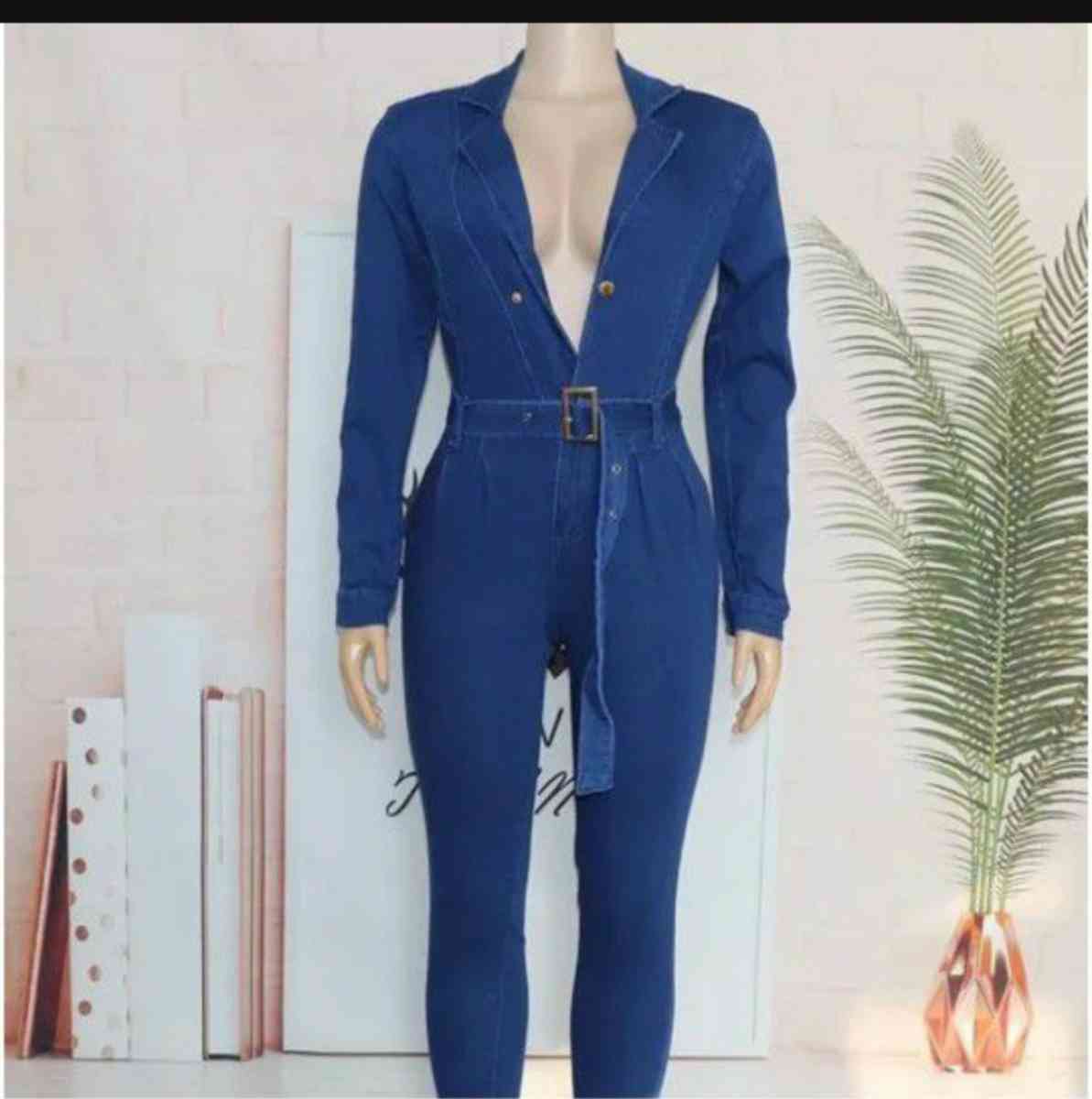 Womens cowboy denim jumpsuit