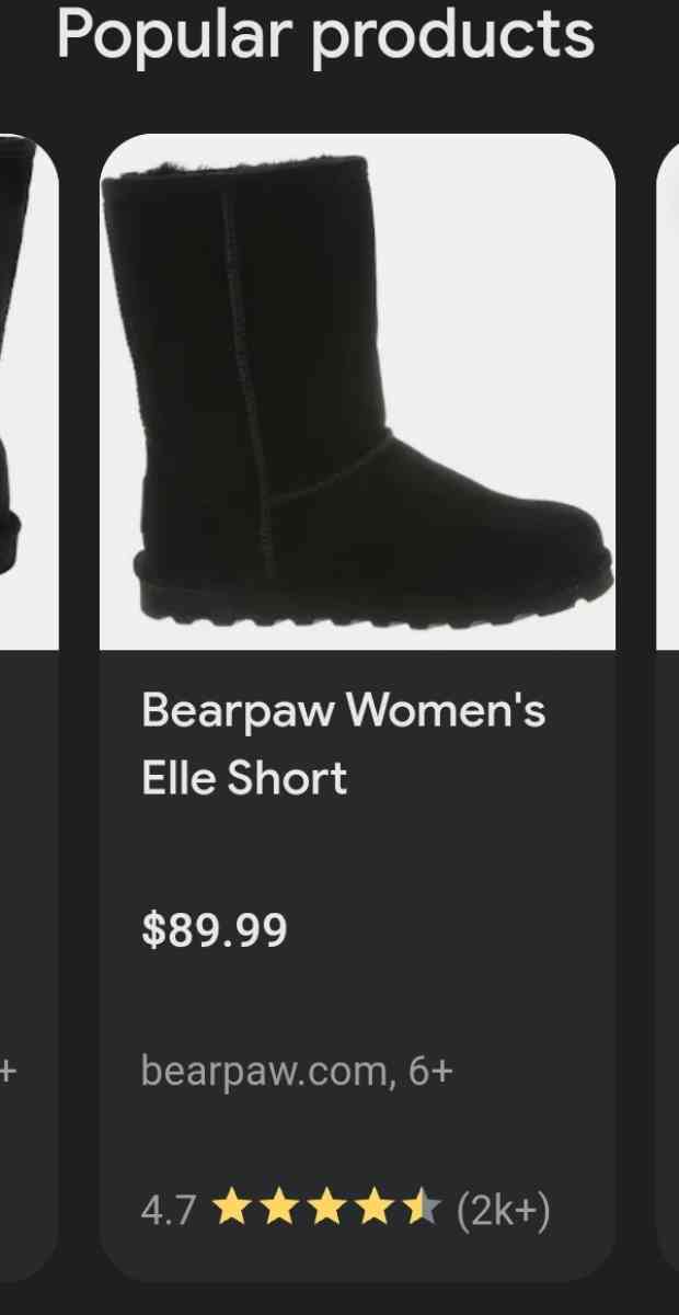 BEARPAW SIZE 8 BRAND NEW