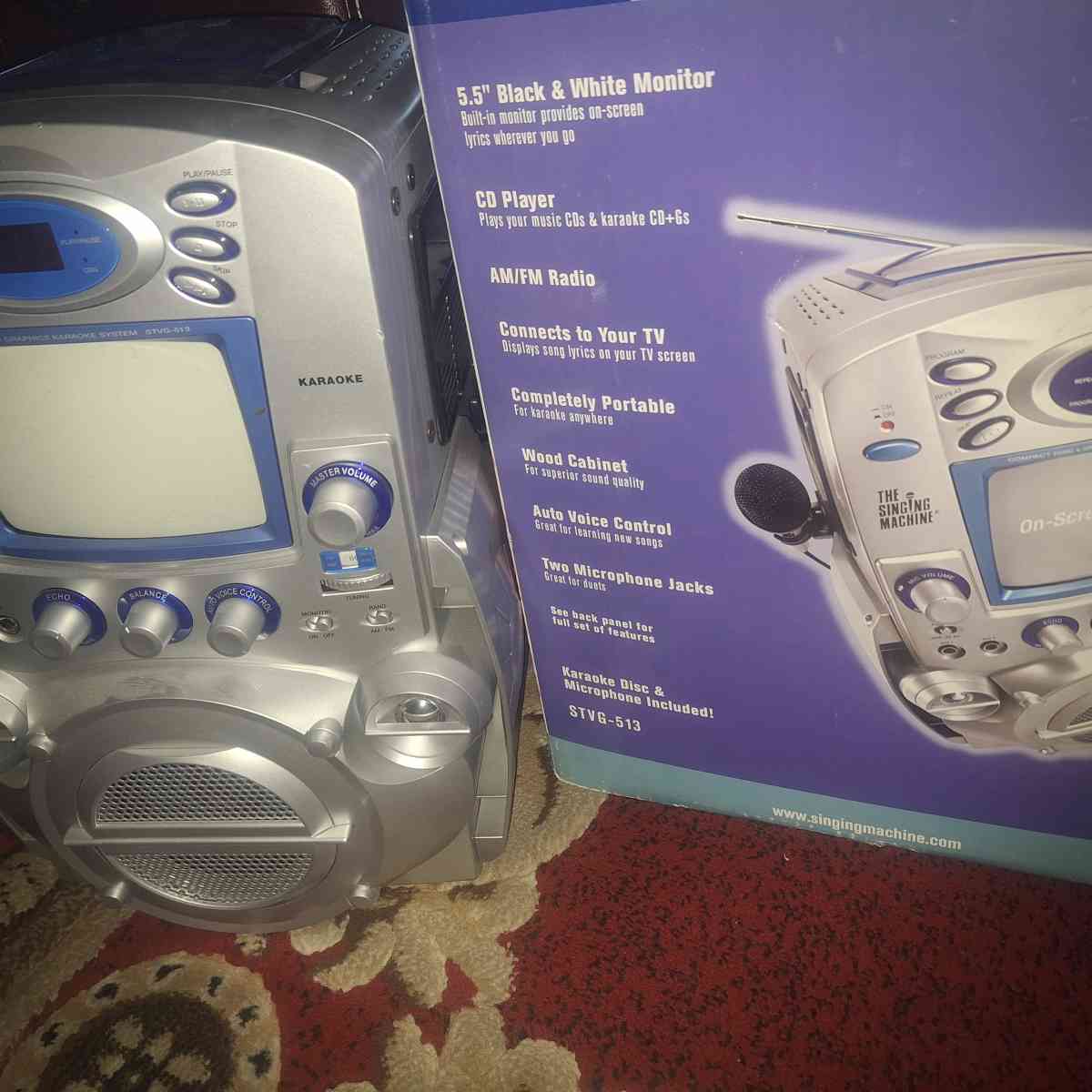 white Karaoke system