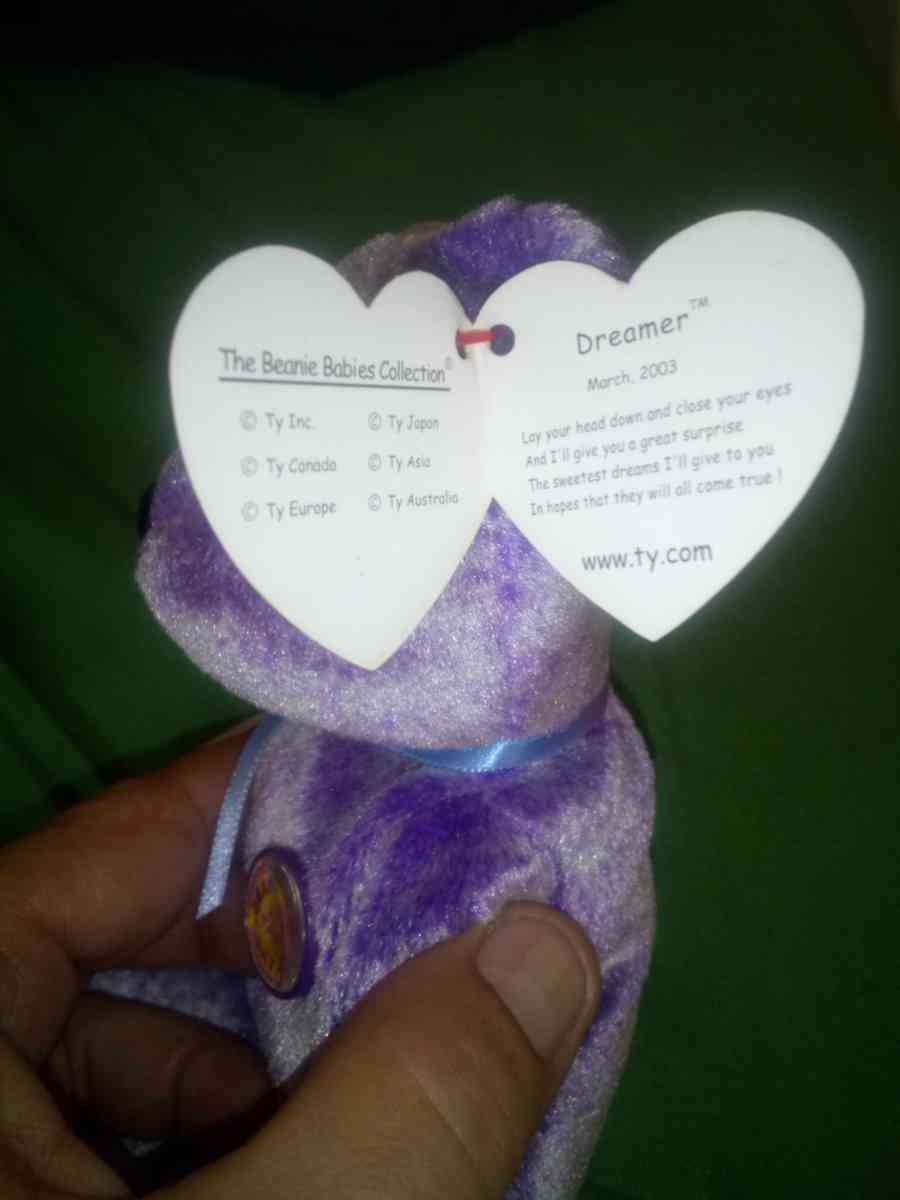 2002 Ty beanie babies Dreamer mint selling collection off