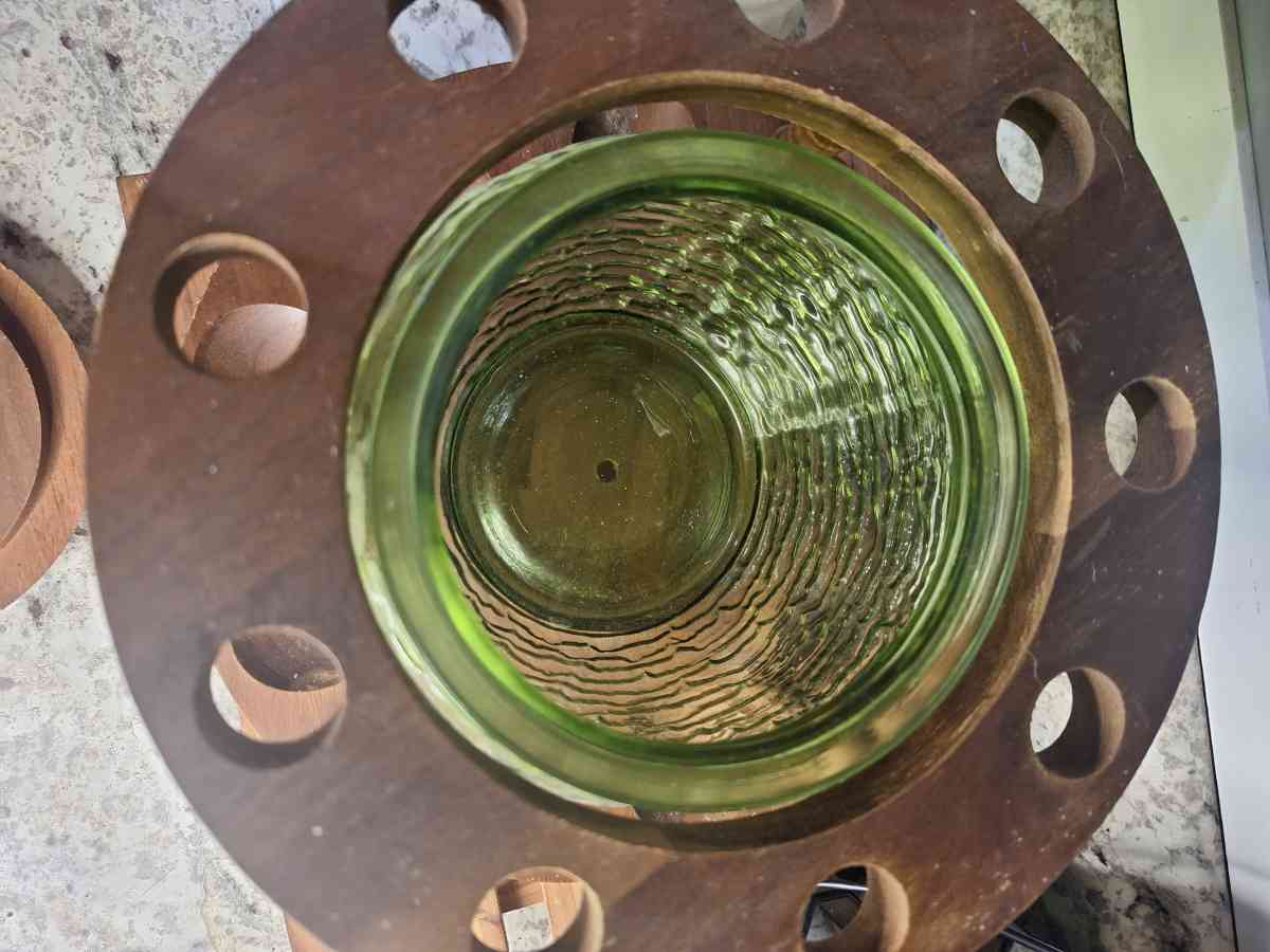 Vintage 1960s Fairfax Tobacco Humidor and Walnut Pipe Stand