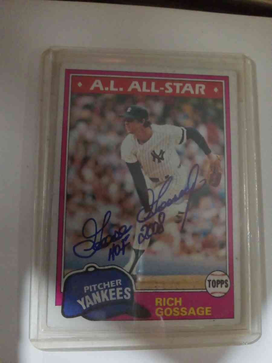 1981 topps a l all star goose gossage hof 2008