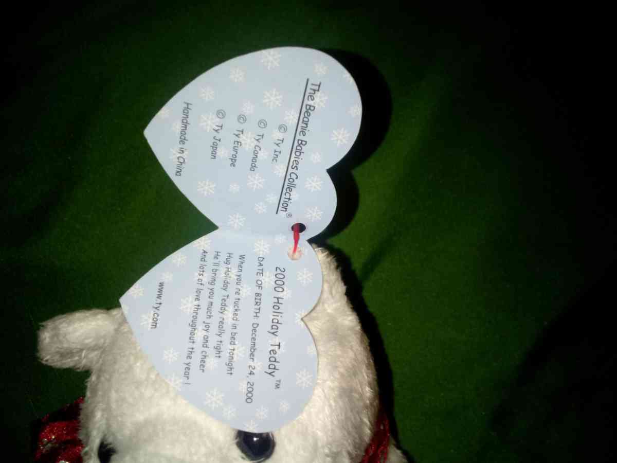 2000 Ty beanie babies holiday teddy mint selling collection