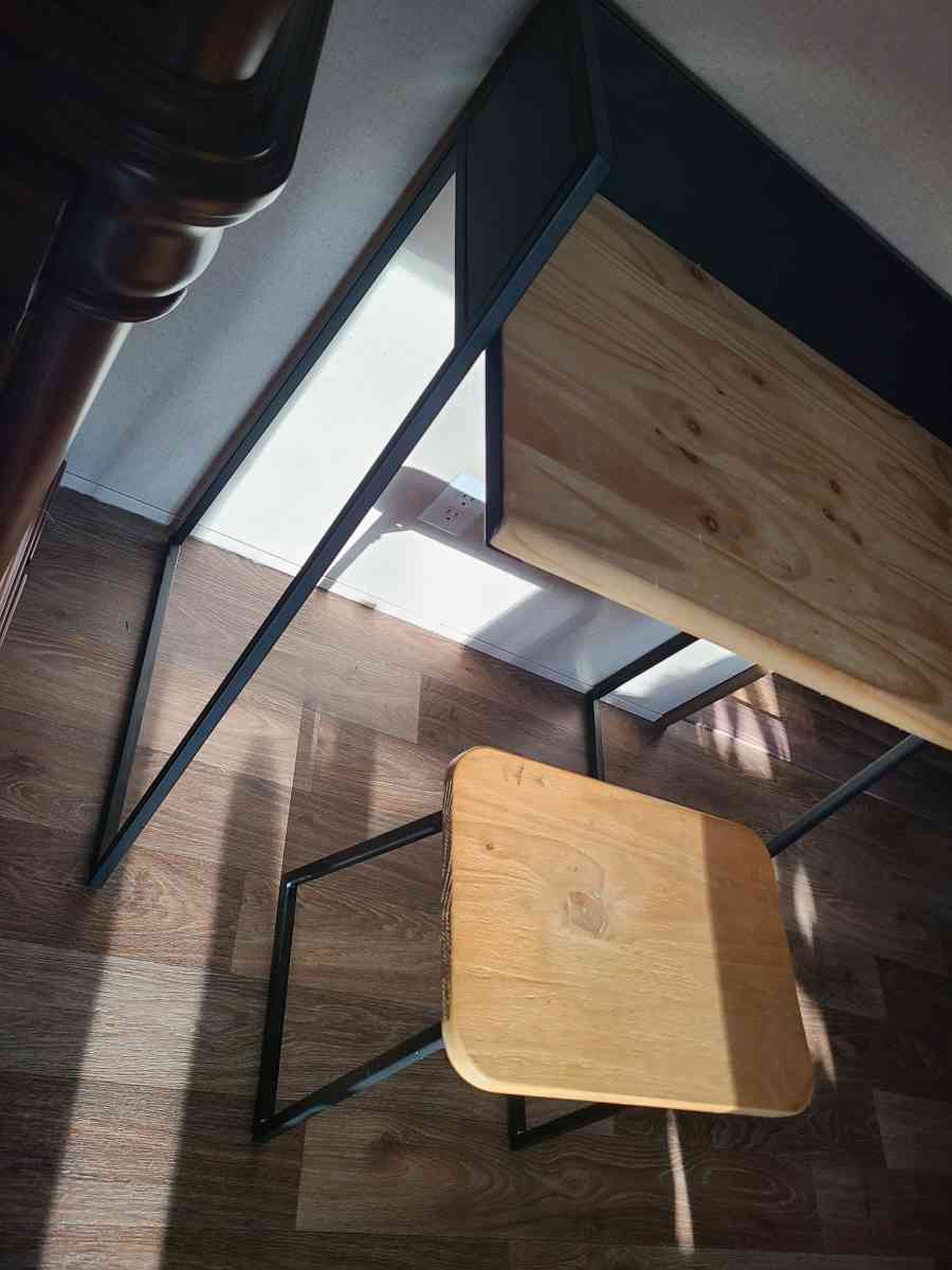 Desk Along With Stool