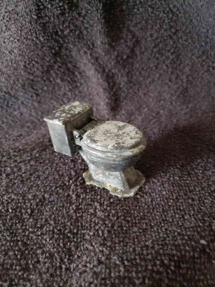 Vintage Miniature Die Cast Toilet Pencil Sharpener