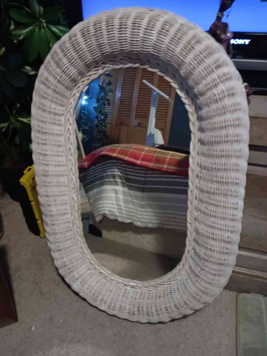 Wicker Mirror