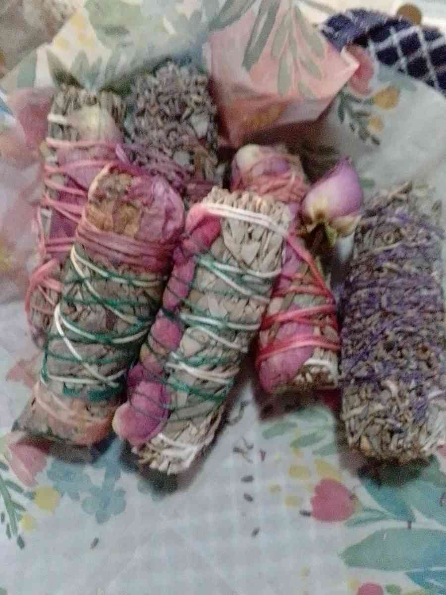 Rose smudging sage stick