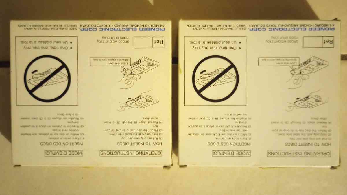 2 Vintage Pioneer JDM2000 CD Magazine 6disc Changer W Boxes