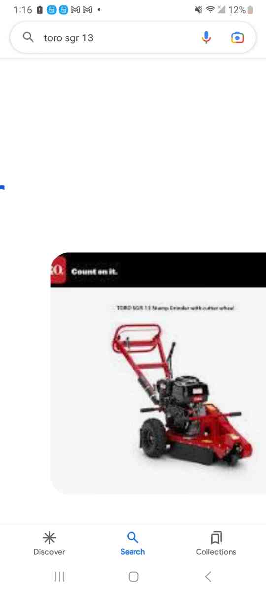 Toro stump grinder