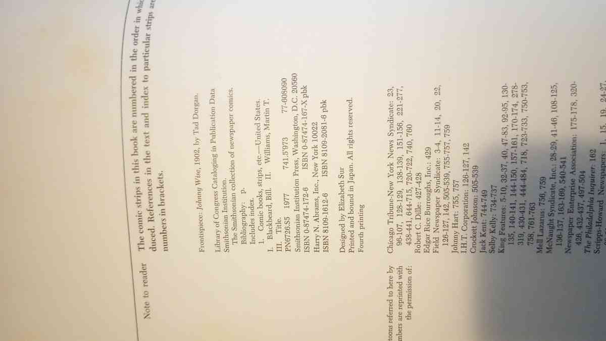 The Smithsonian Collection of Newspaper Comics Hardcover1977