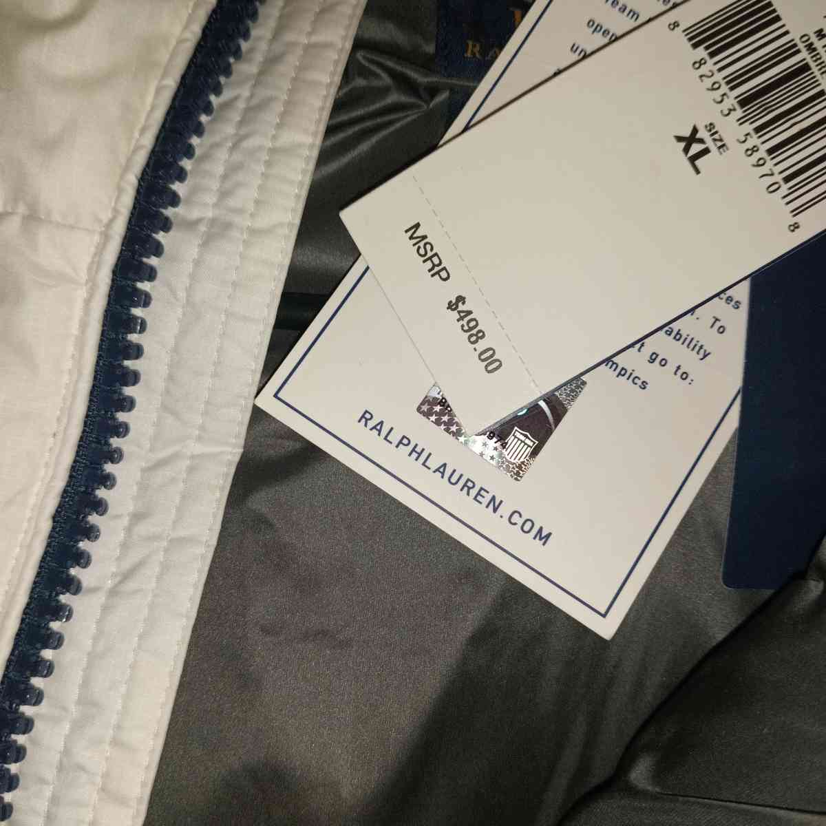 XL MENS Team USA Official Outfitters Ralph Lauren Mens White