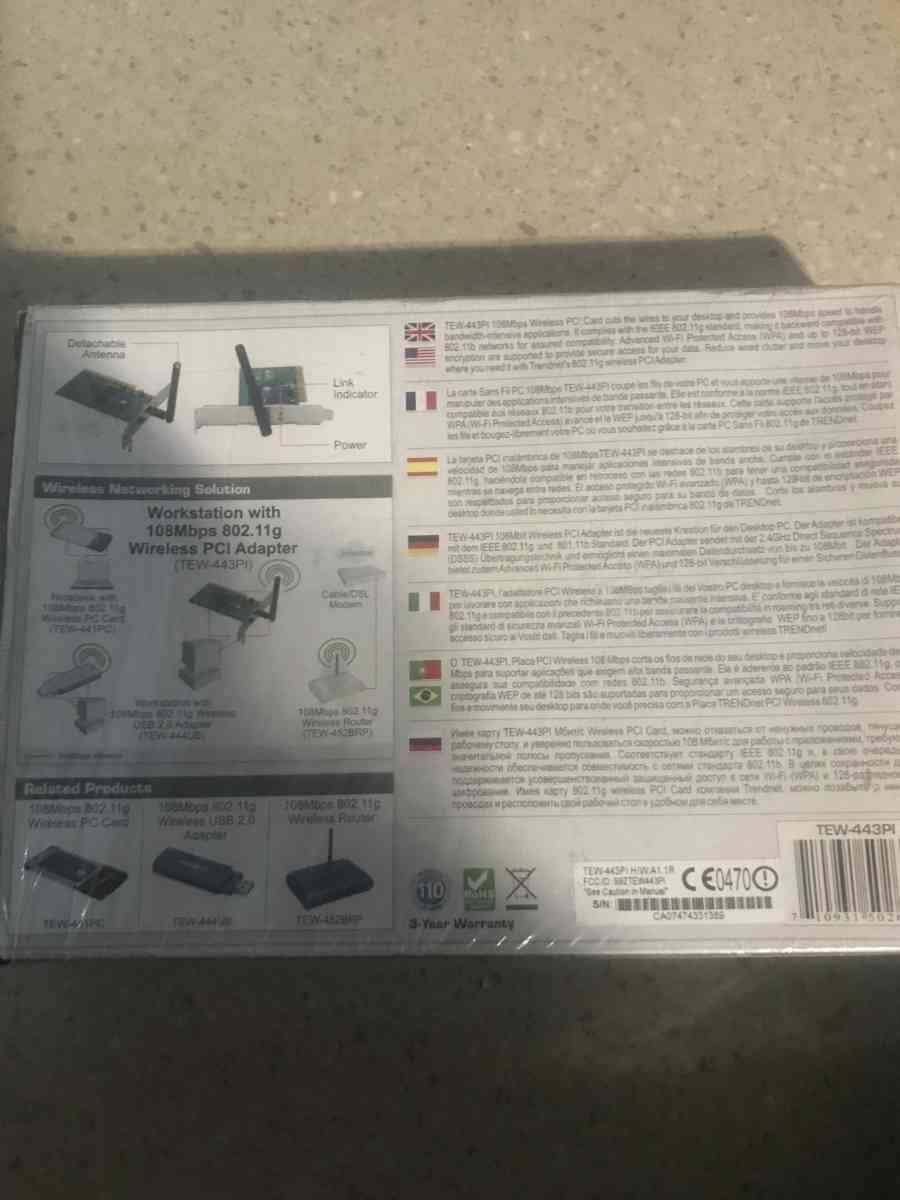 Trendnet wireless PCI ADAPTER