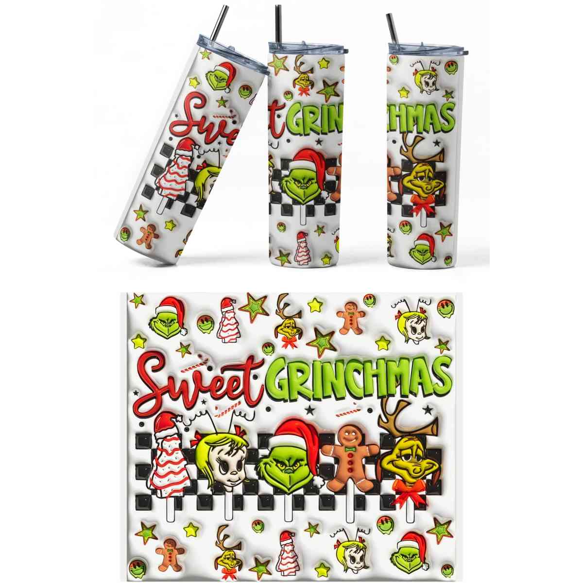 Spread Holiday Cheer Grinch Vibes 20oz Tumbler