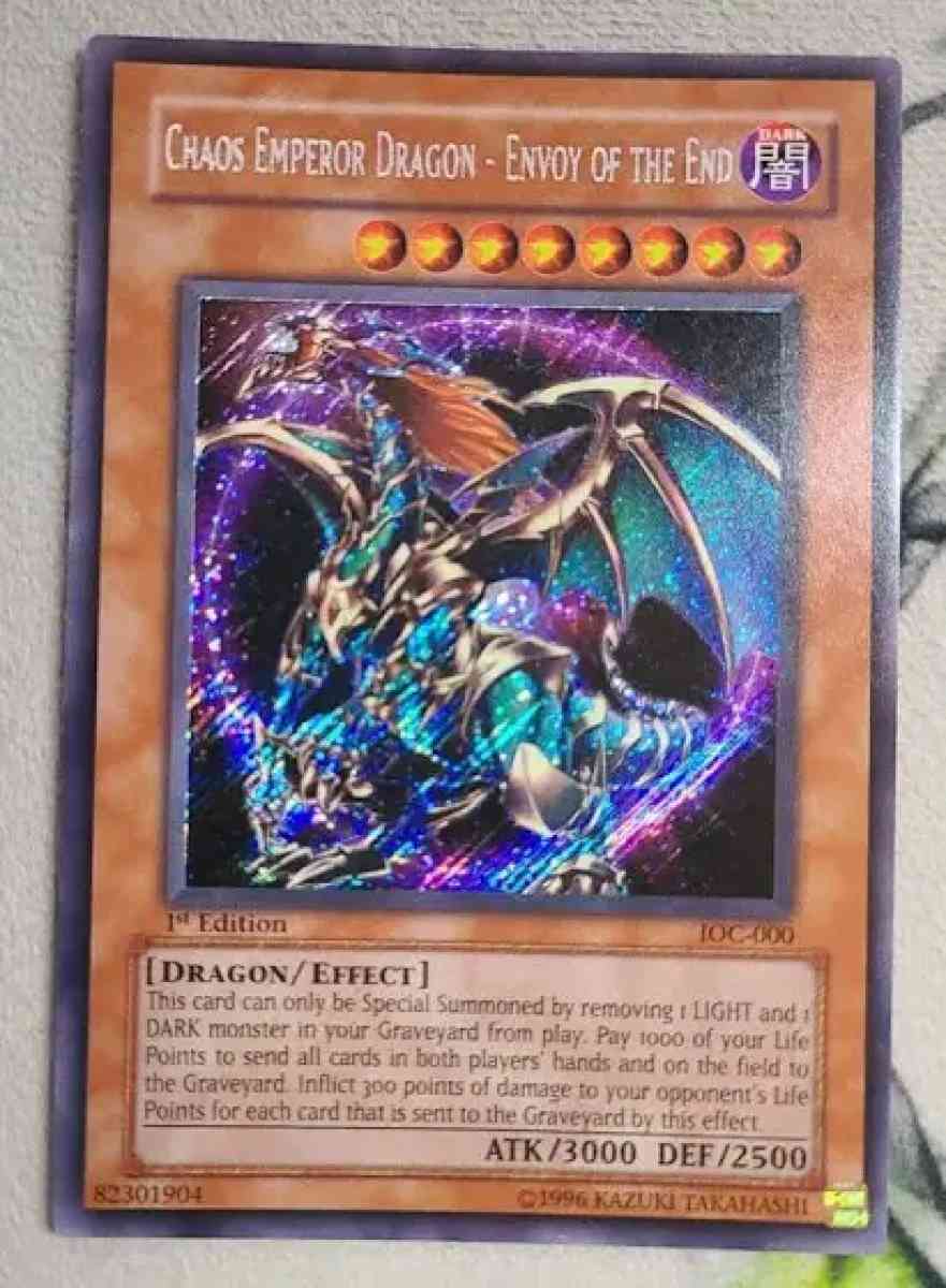 chaos emperor dragon envoy of the end secret rare1st edition