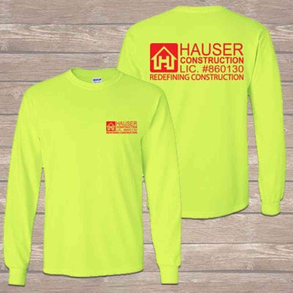 Custom Printed Construction t shirts