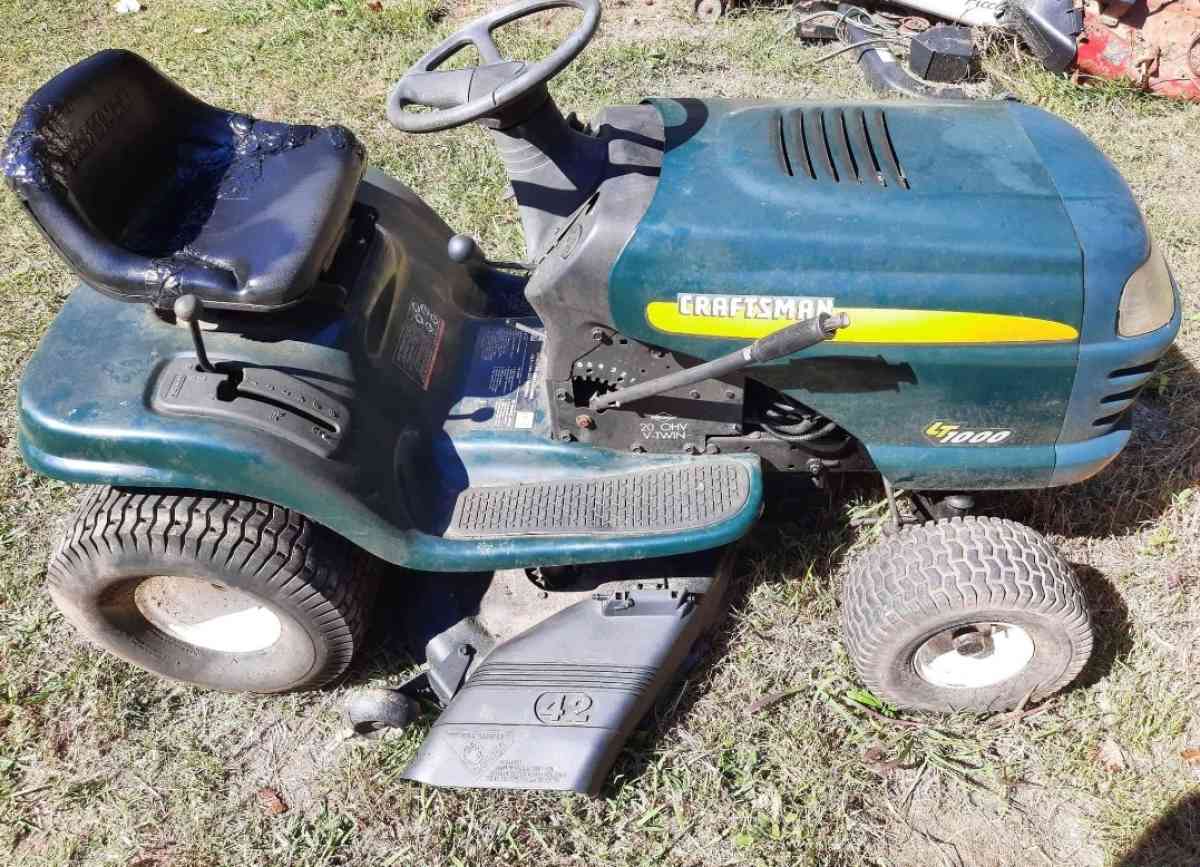 20HP Craftsman LT1000 Riding Mower 42 Inch Cut