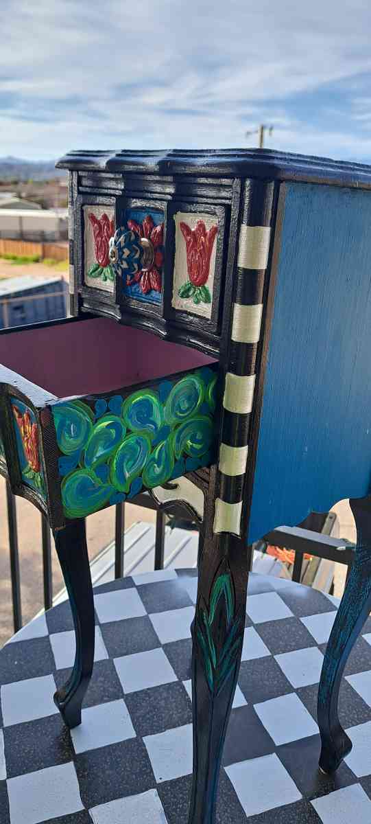 Small handpainted end table