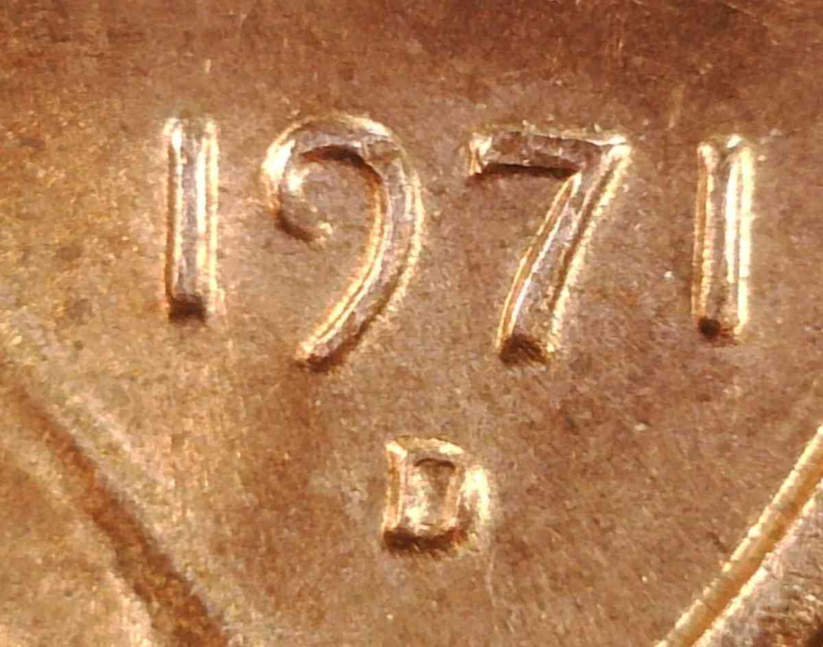 1971 d Lincoln Memorial Cent DOUBLED DIE OBVERSE CIRCULATED