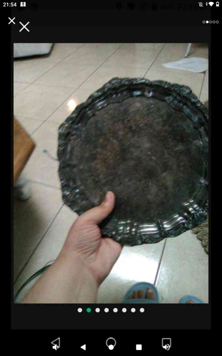 I have a heavy duty silver plated  platter