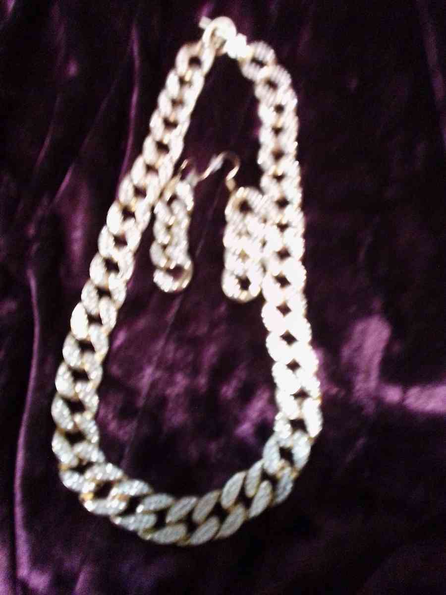 necklace and earrings costume jewelry