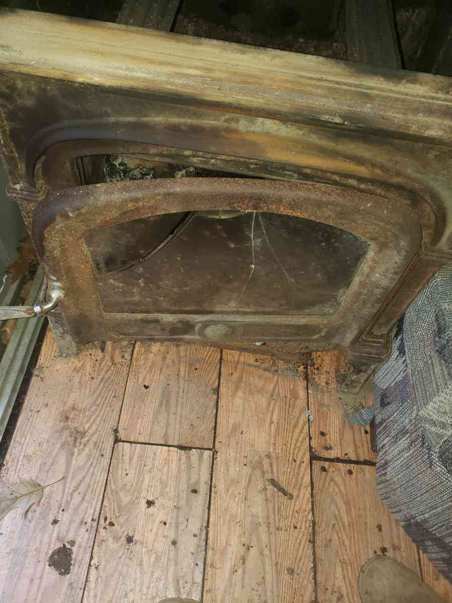 old wood stove