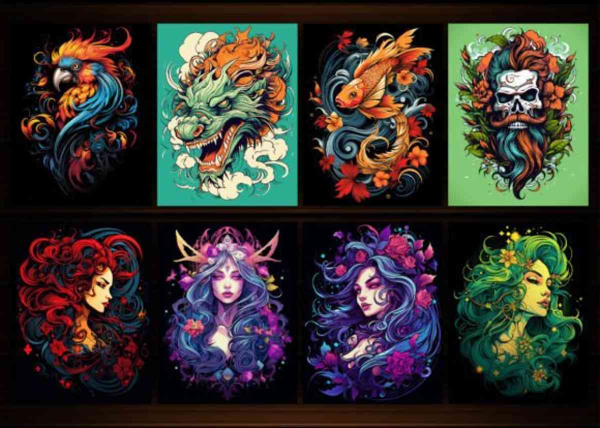 250 Tattoos Coloring Pages for Adults