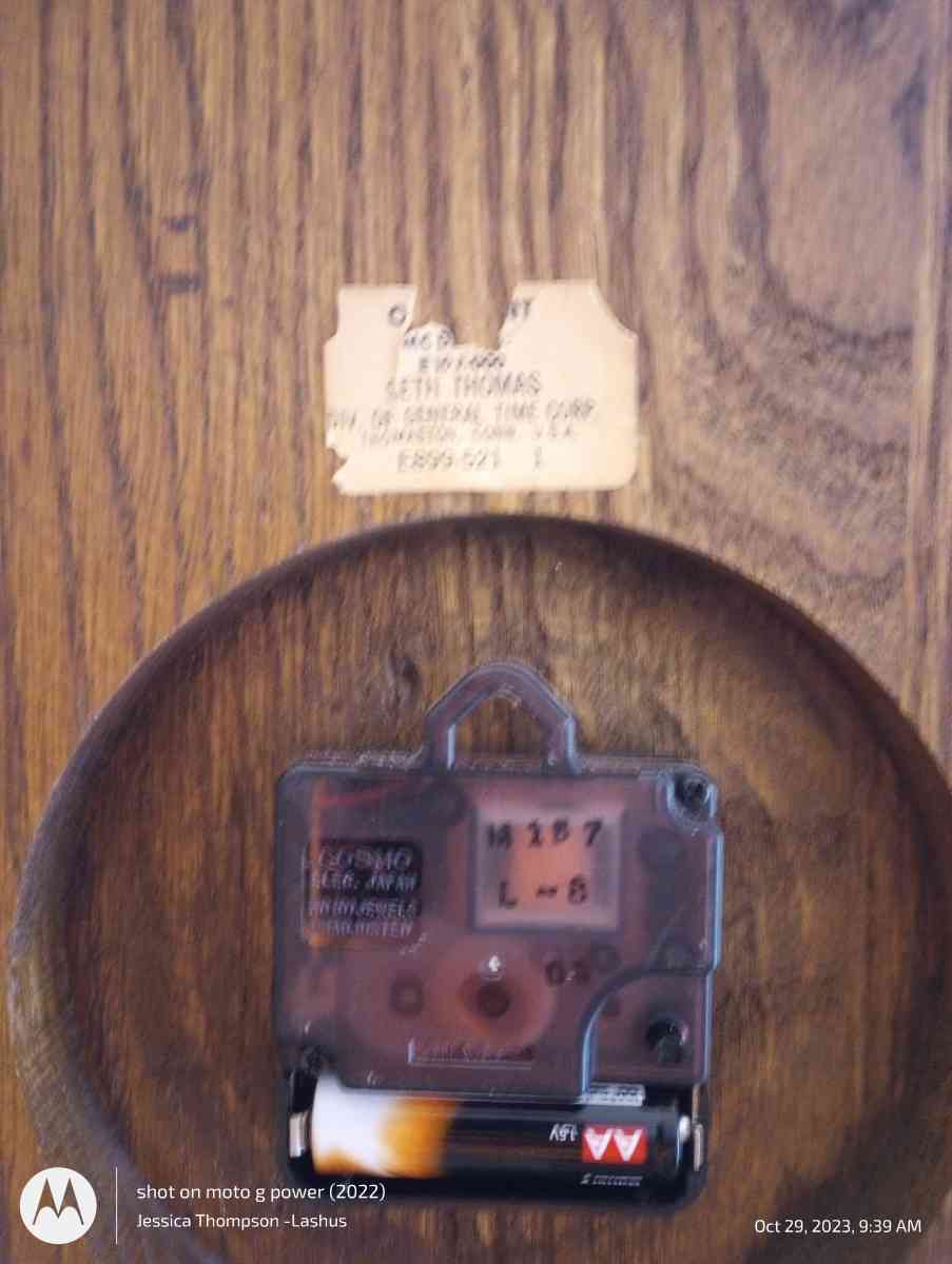 Seth Thomas original clock works